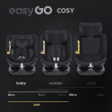 EasyGo COSY I-Size Fotelik samochodowy 0-36 kg 40-150 cm isofix - Ink