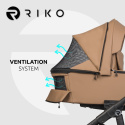 RIKO AURA 2w1 wózek wielofunkcyjny do 22kg głęboko-spacerowy - 02 Camel