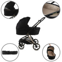 Kidwell VELMONT Wózek głęboko-spacerowy 2w1 - Black/Beige