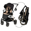 Kidwell VELMONT Wózek głęboko-spacerowy 2w1 - Black/Beige