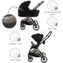 Kidwell VELMONT Wózek głęboko-spacerowy 2w1 - Black/Beige