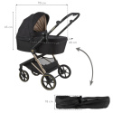 Kidwell VELMONT Wózek głęboko-spacerowy 2w1 - Black/Beige