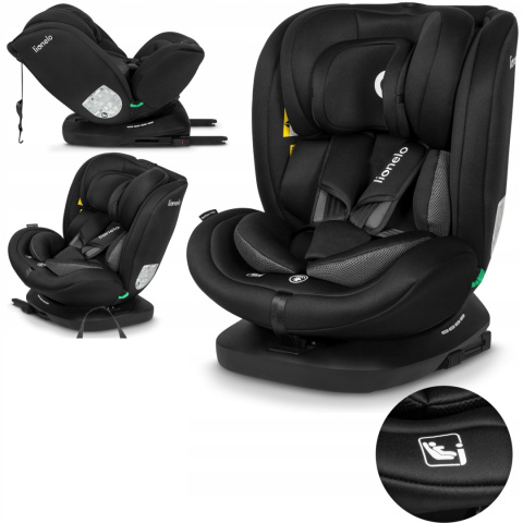 BASTIAAN I-SIZE Lionelo Obrotowy fotelik samochodowy 0-36 kg Isofix - Black Carbon