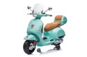 Jeździk akumulatorowy Scooter Vespa z kuferkiem turkusowy