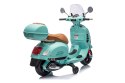 Jeździk akumulatorowy Scooter Vespa z kuferkiem turkusowy