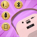 GŁOŚNIK PRZENOŚNY BEZPRZEWODOWY BLUETOOTH KARAOKE Z MIKROFONEM USB RGB