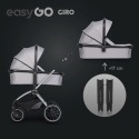 EasyGo GIRO Wózek głęboko-spacerowy 3w1 z fotelikiem EasyGo BUZ - Cloudy Gray