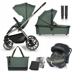 EasyGo GIRO Wózek głęboko-spacerowy 3w1 z fotelikiem EasyGo BUZ - Sage Green