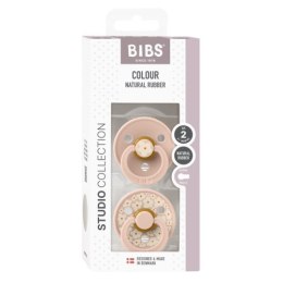 BIBS STUDIO COLOUR 2-PACK JASMINE BLUSH M Smoczek uspokajający kauczuk Hevea