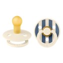 BIBS STUDIO COLOUR 2-PACK PIN IVORY & STEEL BLUE S Smoczek uspokajający kauczuk Hevea