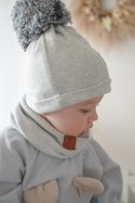 Hi Little One szalik golf zimowy niemowlęcy BOHO Iron M Pom Pom