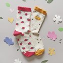 Rockahula Kids 2 pary skarpetek dla dziewczynki Strawberry Bee roz 20-23 cm