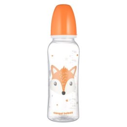 CANPOL 11/841 Butelka standardowa 250ml CUTE ANIMALS pomarańczowa