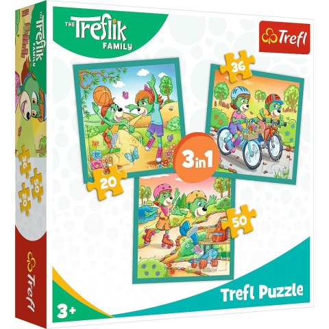 TREFL 34872 Puzzle 3w1 Poznaj Trefliki