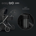 EasyGo GIRO Wózek głęboko-spacerowy 4w1 z fotelikiem EasyGo BUZ Pro - Ebony Black