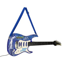 Kik Sp. z o. o. Sp. k. Gitara elektryczna rockowa z wzmacniaczem mikrofonem dla dzieci niebieska