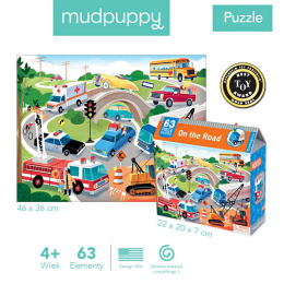 Mudpuppy Puzzle Na drodze 63 elementy 4+