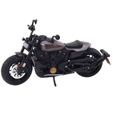 Motocykl Chopper Metalowy Światła Dźwięki Czarny Szare Elementy 1:12 Motocykl Chopper Metalowy Światła Dźwięki Czarny Szare Elementy 1:12