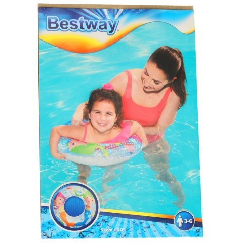 Kółko do pływania koło dmuchane syrenki 51cm BESTWAY 36113 Kółko do pływania koło dmuchane syrenki 51cm BESTWAY 36113