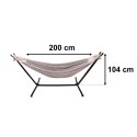 Hamak ogrodowy ze stelażem huśtawka duża mocna pokrowiec 247cm 100kg