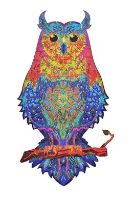 EKOLOGICZNE DREWNIANE PUZZLE MAGICZNA SOWA 148 zabaweczka