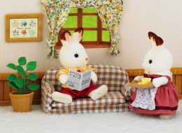 Sylvanian Families Zestaw z tatą królików z czekoladowymi uszkami (kanapa)