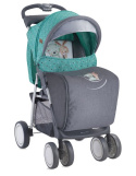 FOXY BERTONI LEKKI 7 KG WÓZEK SPACEROWY + OSŁONA NA NÓŻKI - green&grey friends