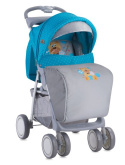 FOXY BERTONI LEKKI 7 KG WÓZEK SPACEROWY + OSŁONA NA NÓŻKI - Blue&Grey Hello Bear