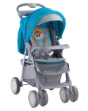 FOXY BERTONI LEKKI 7 KG WÓZEK SPACEROWY + OSŁONA NA NÓŻKI - Blue&Grey Hello Bear