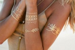 PREZENT DLA TWOJEGO ZAMÓWIENIA- Tatuaże metalic złote srebrne FLASH TATTO YH-015