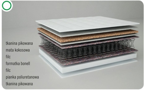 DANPOL Materac KOMFORT VERNUM kokosowy 140x70x12 T18MP DANPOL Materac KOMFORT VERNUM kokosowy 140x70x12 T18MP