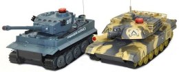 Zestaw wzajemnie walczących czołgów German Tiger i Abrams RTR 1:32 - POSERWISOWY (Uszkodzona elektronika)