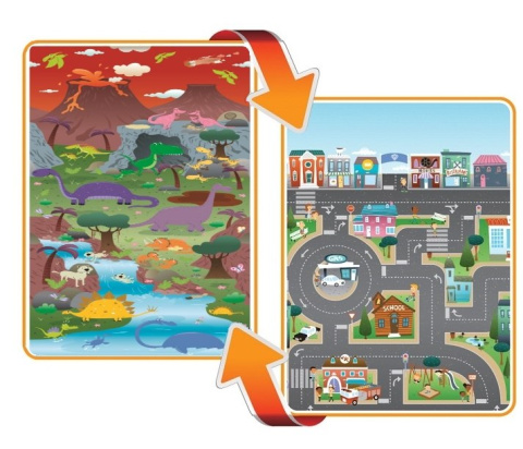 PlayMAT Prince Lionheart mata edukacyjna 7713 Dinosaur/City