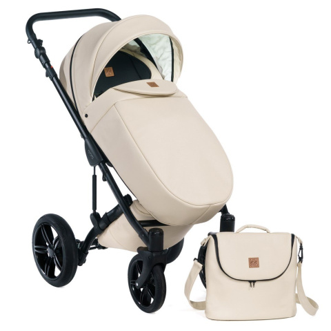 MAX 500 3w1 Dada Prams wózek dziecięcy z fotelikiem Kite 0-13kg - Almond Milk