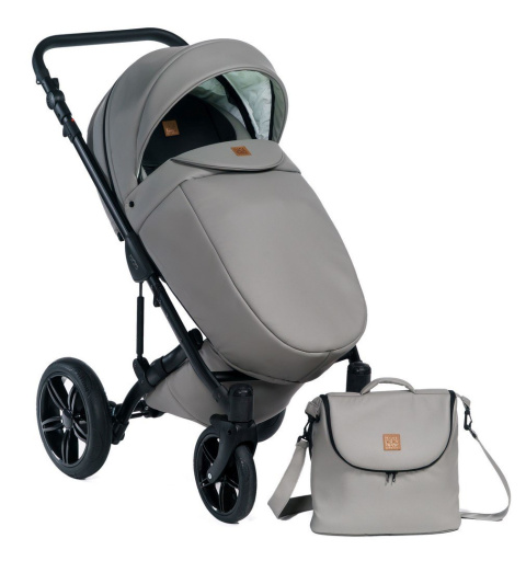 MAX 500 3w1 Dada Prams wózek dziecięcy z fotelikiem Kite 0-13kg - Light Grey