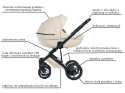 MAX 500 2w1 Dada Prams wózek dziecięcy jasmine