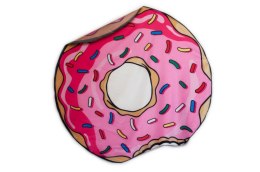 Szybkoschnąca mata plażowa 135cm wzór róż donut