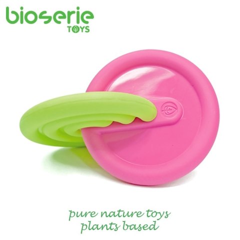 Bioserie Interlocking Disks & Teether - Pink & Green gryzak sensoryczny