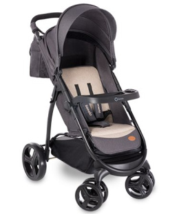 ELISE Lionelo wózek spacerowy 8,7kg 5lat gwarancji - dark grey