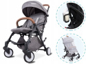 Julie Lionelo lekki wózek spacerowy 5,8kg 5lat Gwarancji - black/grey