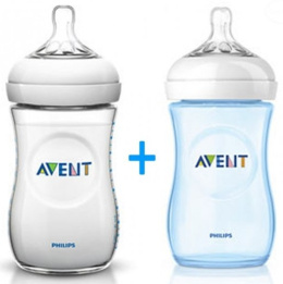 AVENT Philips Butelka z serii Natural 260ml SCF 693/17 + 695/17 niebieska GRATIS