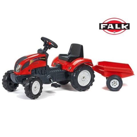 FALK Traktor RANCH z Przyczepą Czerwony