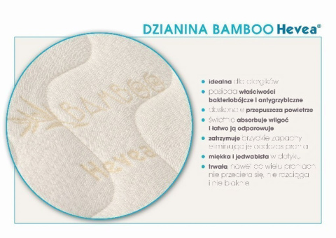 Materac z lateksem Hevea Bio Bamboo Junior 190x80 Materac z lateksem Hevea Bio Bamboo Junior 190x80