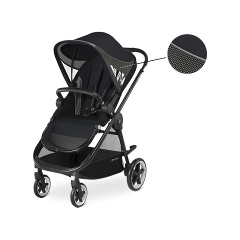 IRIS M-AIR CYBEX wózek spacerowy do 17 kg - LAVASTONE BLACK