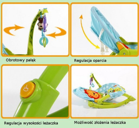 Leżaczek bujaczek z muzyką 3w1 do 18kg Baby Mix 130824 Leżaczek bujaczek z muzyką 3w1 do 18kg Baby Mix 130824