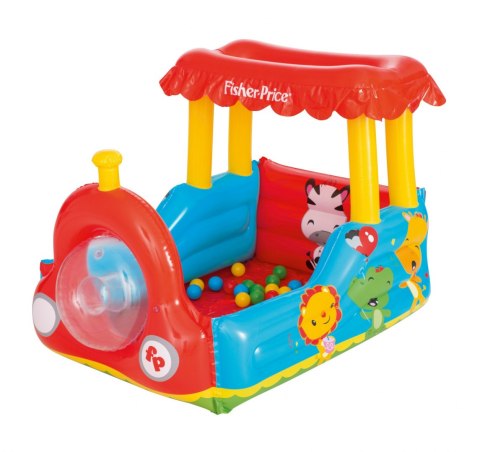 Bestway 93503 POCIĄG Z PIŁECZKAMI FISHER PRICE 132cmx94cmx89cm/25balls