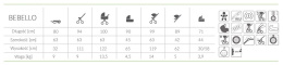 BEBELLO 3w1 Baby Merc wózek dziecięcy z fotelikiem 0-13kg B/171A