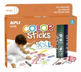 Farby w kredce XXL Apli Kids - 6 kolorów