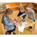 MASTERKIDZ Duża Drewniana Nawlekanka Sznurowanka Montessori