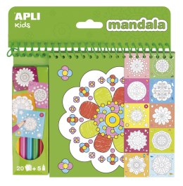Kolorowanka z kredkami Apli Kids - Mandala
